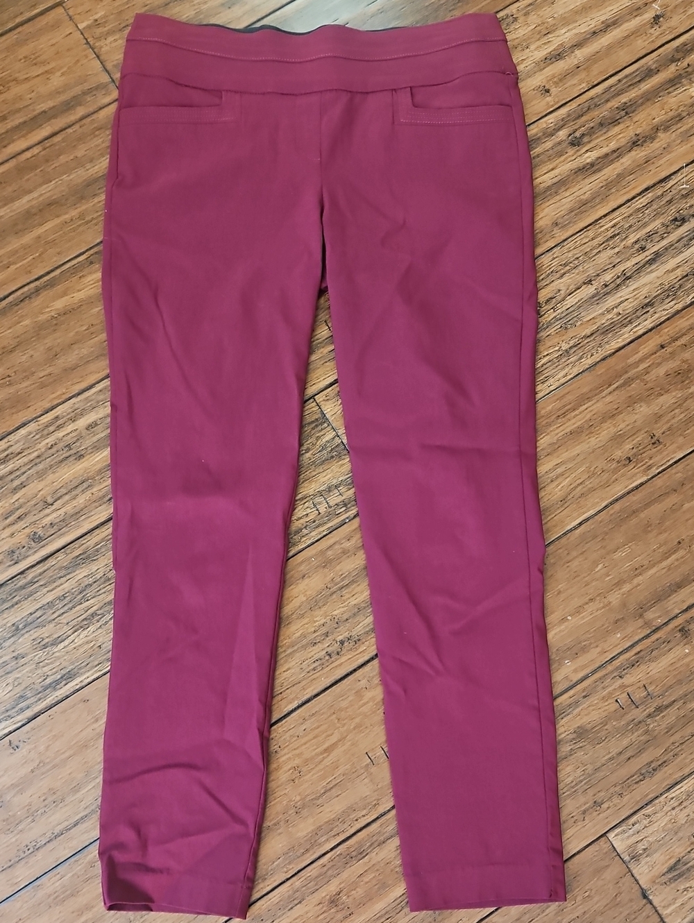 Women’s Stretch Pull-On Pants in Berry Maurices Size Medium